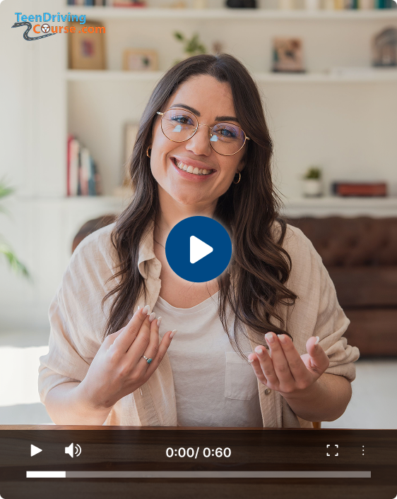 Customer testimonial preview showing a smiling student.
